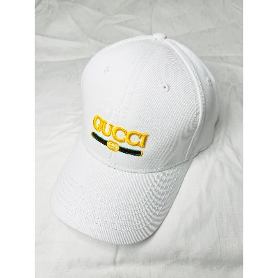 Picture of White And Yellow Export Cotton Baseball Cap For Men