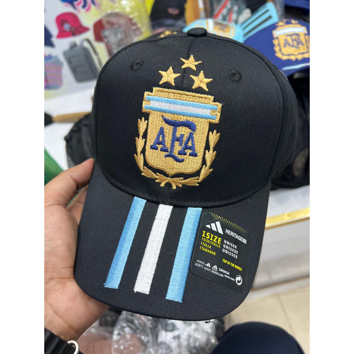 Picture of Argentina Three Star Cotton Baseball Cap For Men ( Black, Navy blue, sky blue, Deep blue)