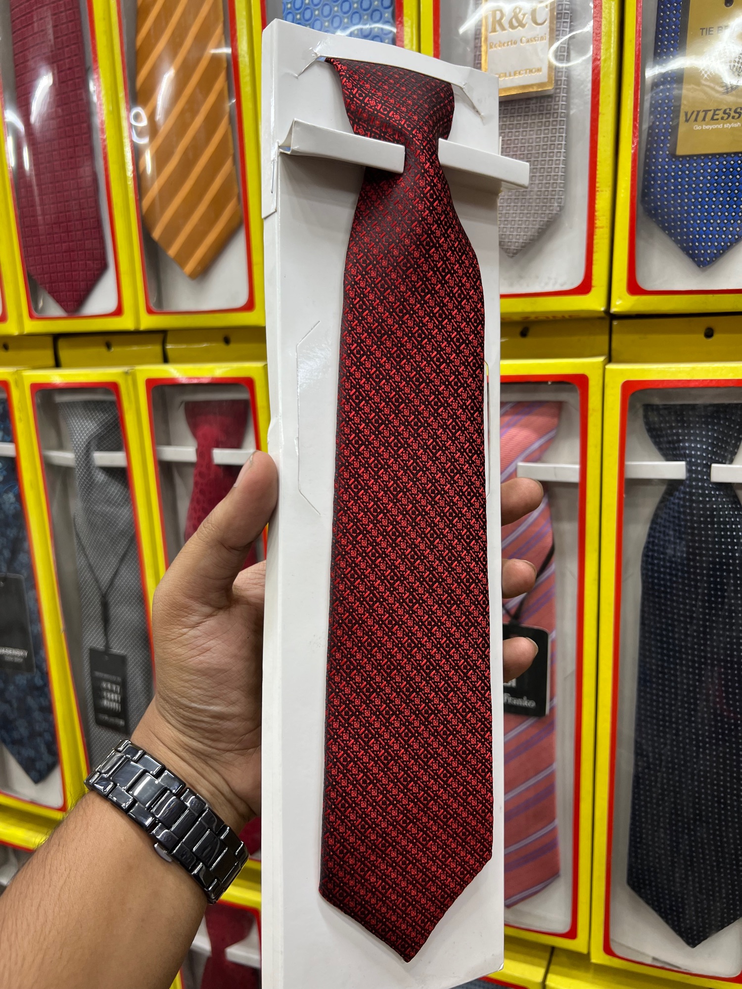Picture of Stylish - Modern Vibe - Highly Durable - Maroon Fashion Formal Tie For Men - Sustainable Choice - Well Inspired & Crafted