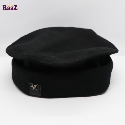 Picture of Black New Design Wool Afghani Star Pakol Cap For Men (Free Size) - Cap