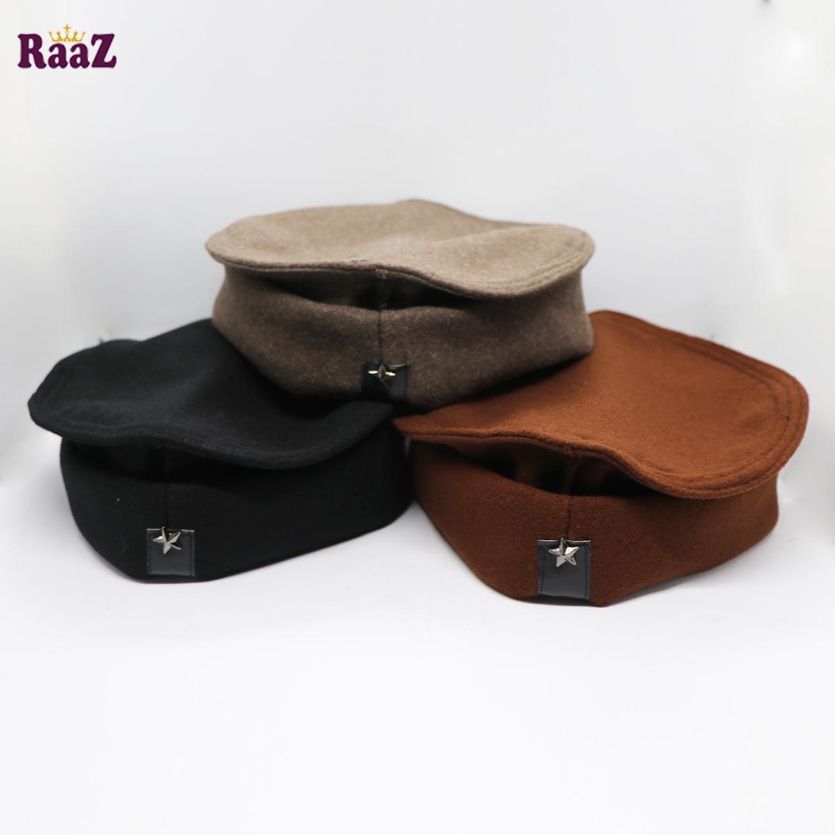 Picture of New Design Wool Afghani Star Pakol Cap For Men (Free Size) - Cap