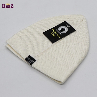 Picture of Off White Solid Color Cotton Muslim Prayer Tupi-1pc (Free Size)