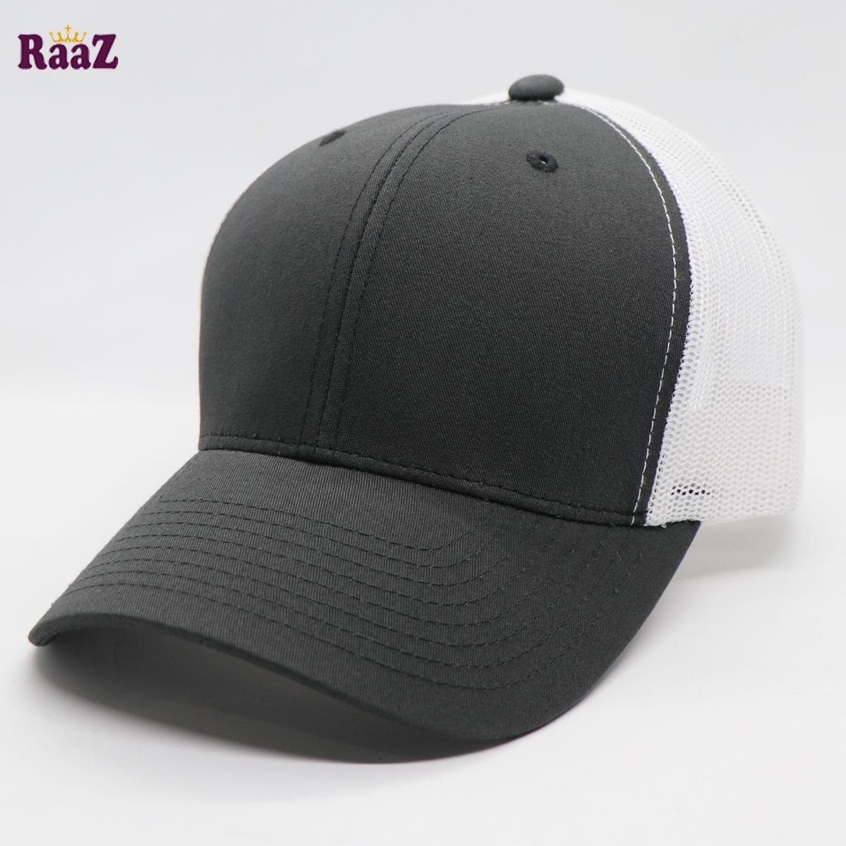Picture of 100% Export Grey and White High Quality Half Net Baseball Cap For Men