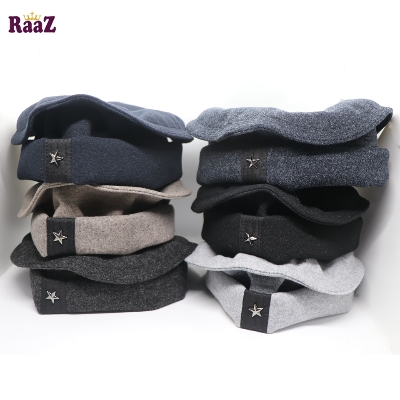 Picture of 6 Color New Design Wool Spandex Steel Star Afghani Star Pakol Cap/Tupi For Men ( Free Size)