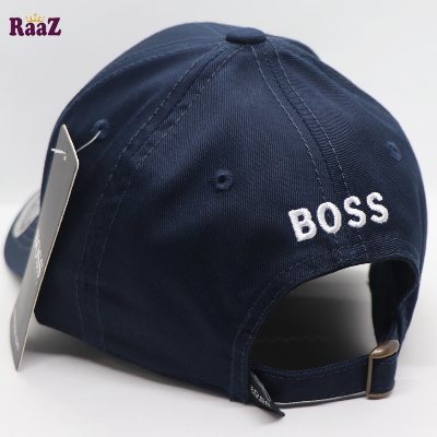 Picture of Custom Experience - Navy Blue Boss Embroidery Logo Adjustable Premium Curved Visor Cap - Couture - High-end - Designed - Urban Vibes