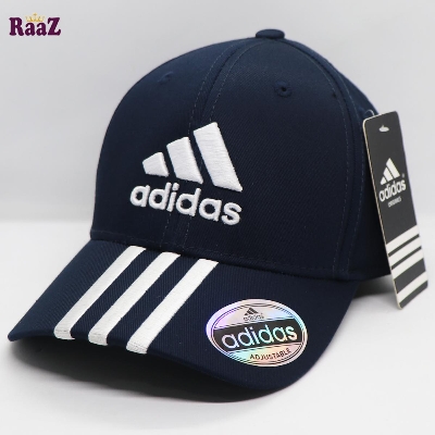 Picture of Stylish - Modern Vibe - Superb Quality - Navy Blue Three Stripe Embroidery Logo Basaball Cap - Trend and Needful - Designed - Urban Vibes