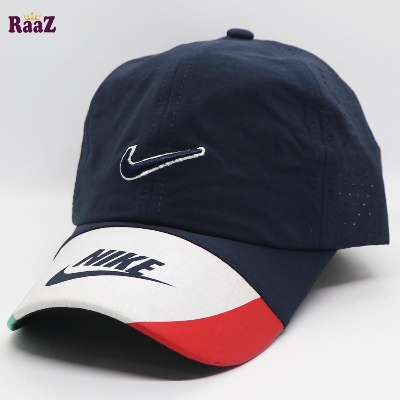 Picture of Custom Experience - Navy Blue Polyester Fabrics Embroidery Logo Curved Visor Cap For Men - Couture - High-end - Well Inspired & Crafted