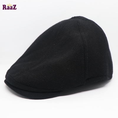 Picture of Full Black Steel Logo Newsboy Golf Cap
