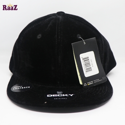 Picture of Black Velvet Decky Wide Brim 6 Panel Premium Export Snapback Cap