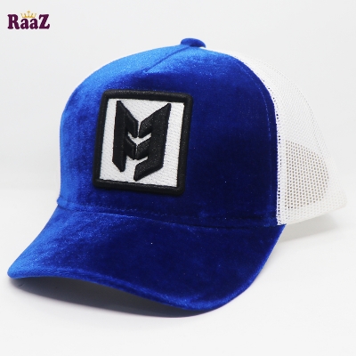 Picture of Navy Blue Embroidery Logo Half Net Cap