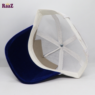 Picture of Navy Blue Embroidery Logo Half Net Cap