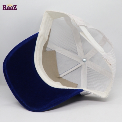 Picture of Full Blue Embroidery Logo Half Net Cap