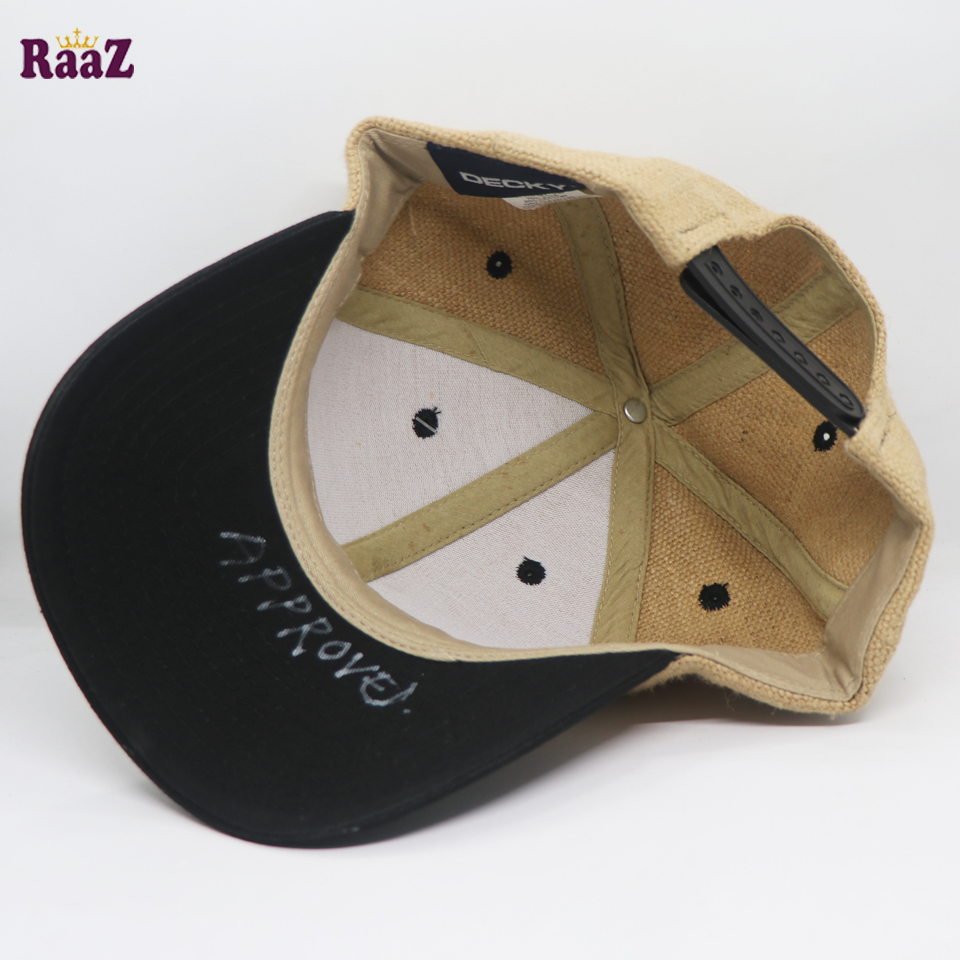 Picture of Navy Blue Off White Two Tone Decky 6 Panel Premium Export Curved Snapback Cap