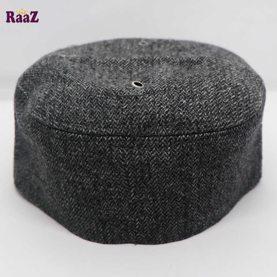 Picture of Deep Grey Cotton Mesh Air Prayer Tupi - Cap For Men