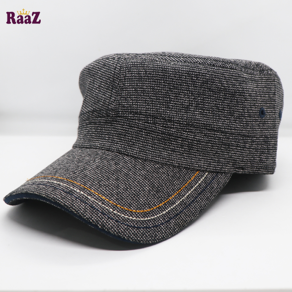Picture of Black White Mix Fabrics Denim Johnson Cap