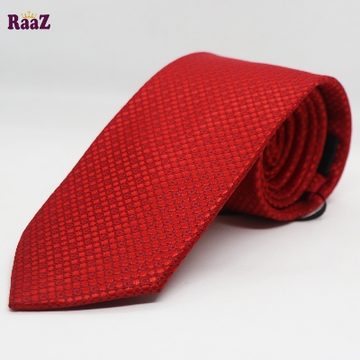 Picture of Maroon Small Square Embroidery Design Formal Tie For Men
