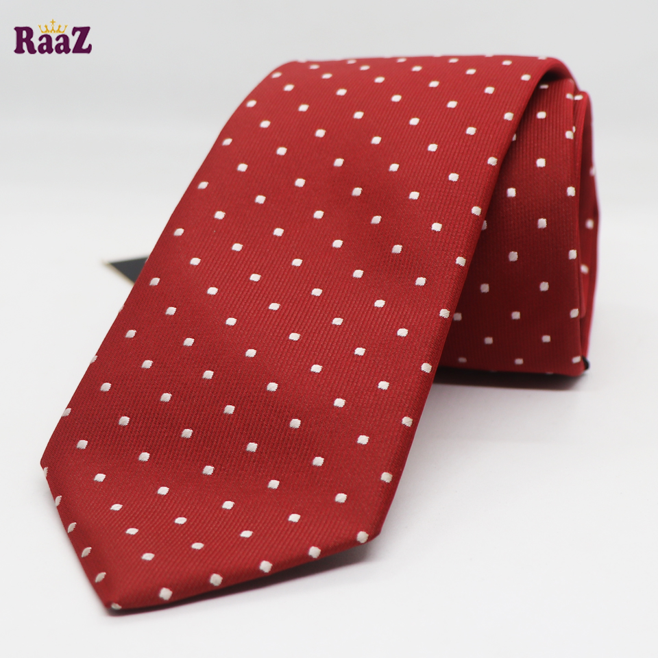 Picture of Red White Dot Design Formal Tie For Men