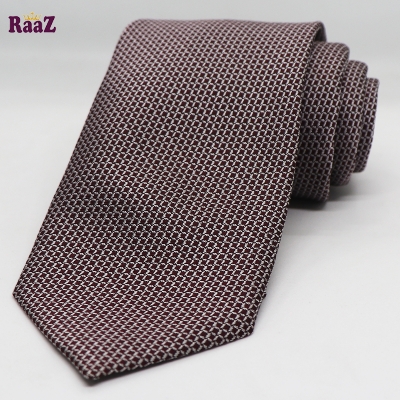 Picture of Coffee Small Square Embroidery Design Formal Tie For Men