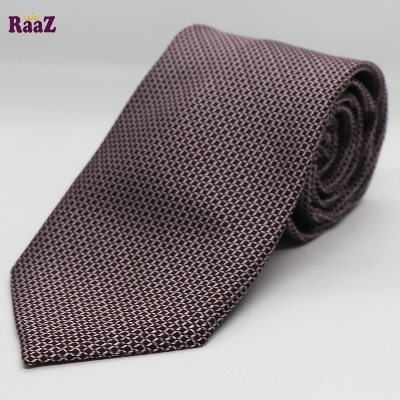 Picture of Coffee Small Square Embroidery Design Formal Tie For Men