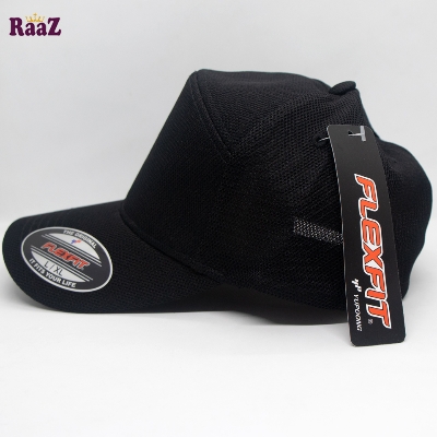 Picture of Black Spandex Fabrics Curved Visor Bon Cap