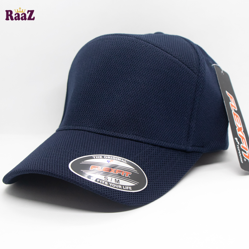 Picture of Navy Blue Spandex Fabrics Curved Visor Bon Cap