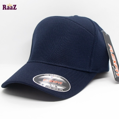 Picture of Navy Blue Spandex Fabrics Curved Visor Bon Cap