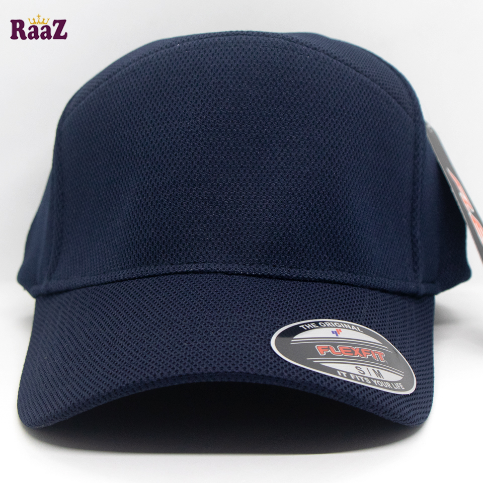 Picture of Navy Blue Spandex Fabrics Curved Visor Bon Cap
