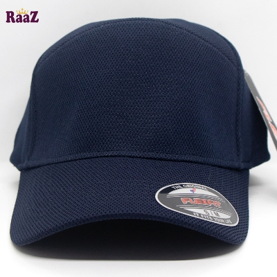 Picture of Navy Blue Spandex Fabrics Curved Visor Bon Cap