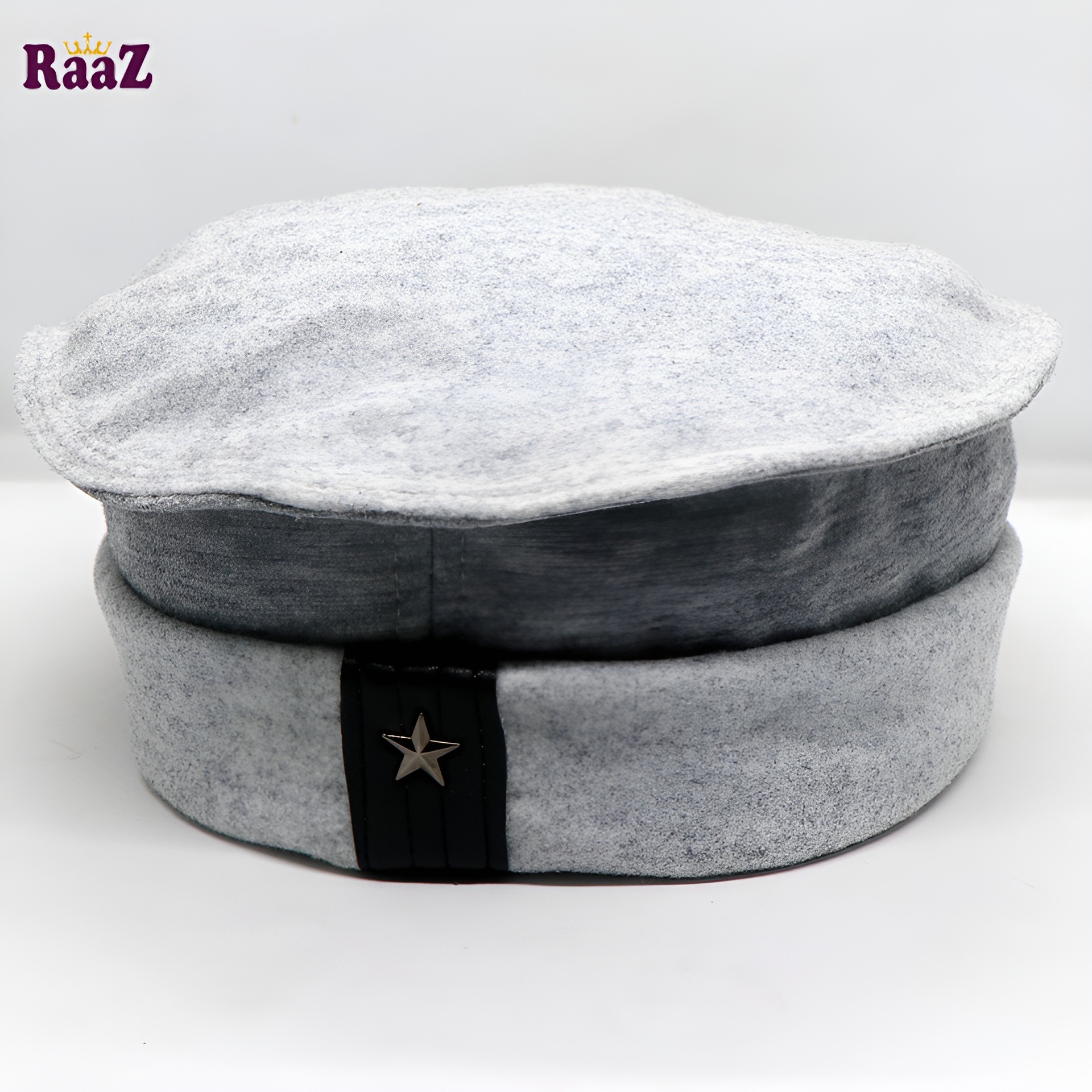 Picture of Silver New Design Wool Afghani Star Pakol Cap For Men (Free Size) - Cap