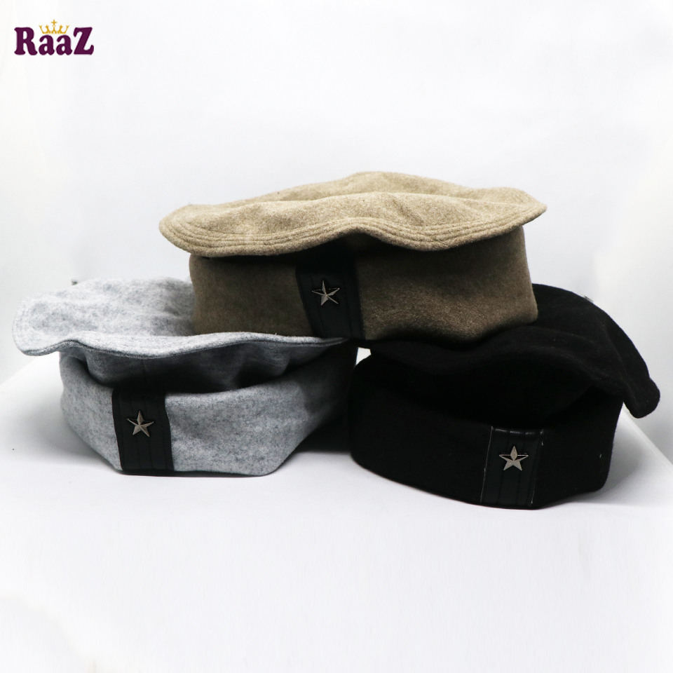 Picture of New Design Wool Afghani Star Pakol Cap For Men (Free Size) - Cap