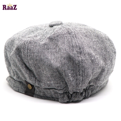 Picture of Silver Men's Flat Top Hat Ivy Gatsby Driving Cap Autumn Winter Newsboy Hat Octagonal Hats