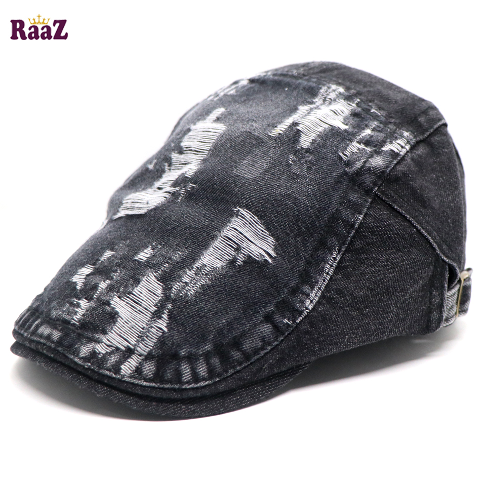Picture of Shade Black Denim Ripped Jeans Seasonal Golf Cap