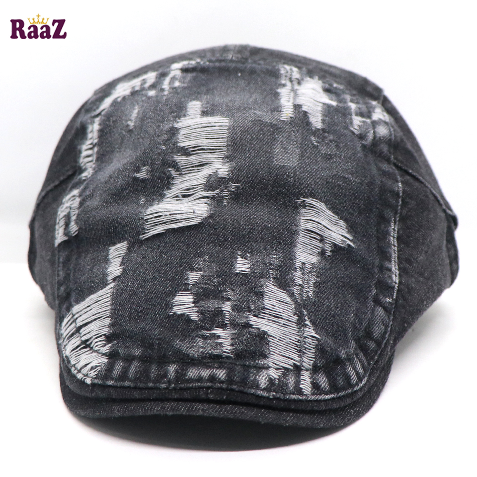 Picture of Shade Black Denim Ripped Jeans Seasonal Golf Cap