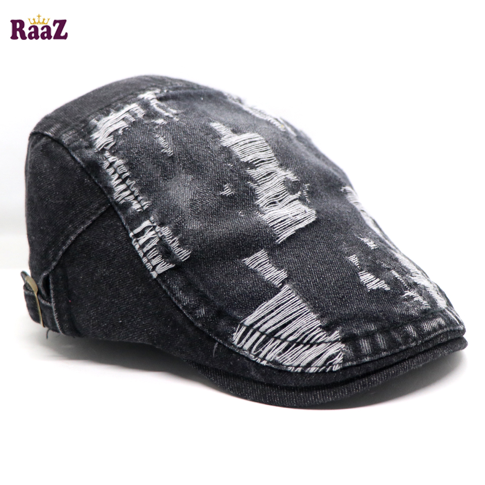 Picture of Shade Black Denim Ripped Jeans Seasonal Golf Cap