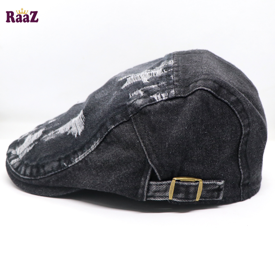 Picture of Shade Black Denim Ripped Jeans Seasonal Golf Cap