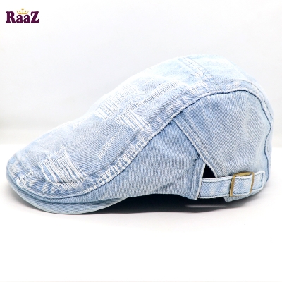 Picture of Sky Blue Denim Ripped Jeans Golf Cap