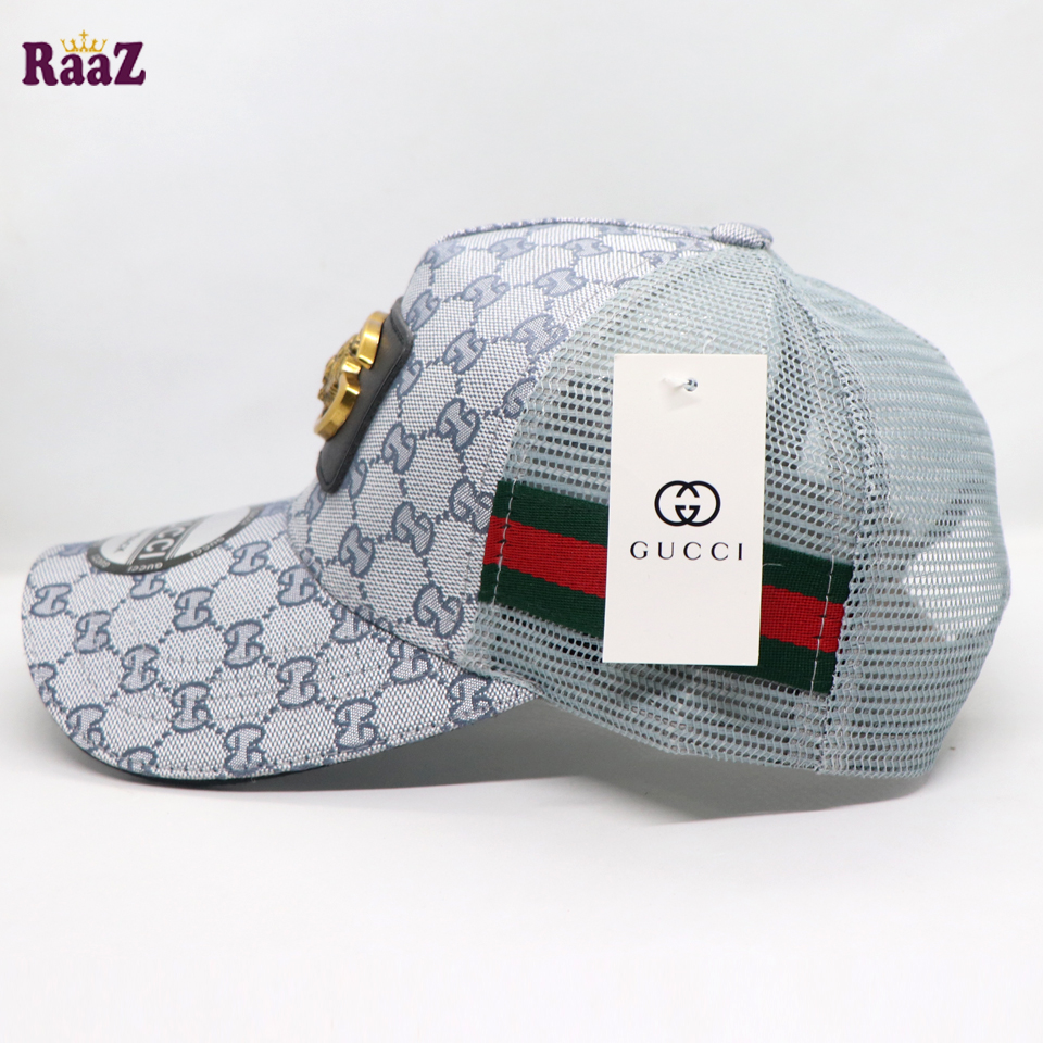 Picture of White half Net GG Metal Logo Premium Imported Cap