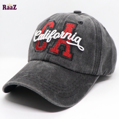 Picture of Deep Grey CA California Logo Wash Imported Baseball Cap