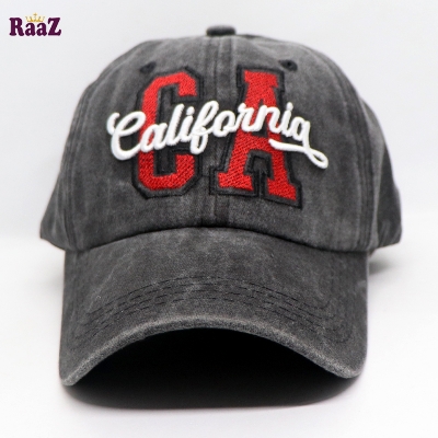 Picture of Deep Grey CA California Logo Wash Imported Baseball Cap