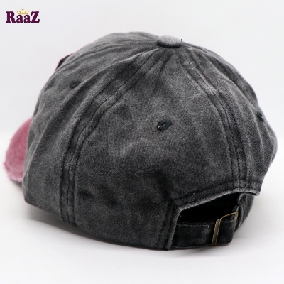 Picture of Maroon Rock Logo Ripped Baseball Cap