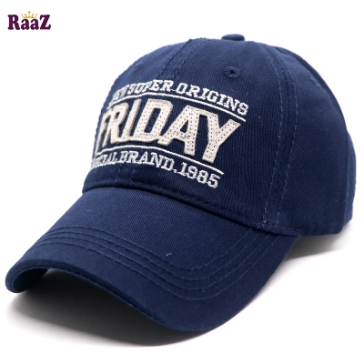 Picture of Navy Blue Friday Bold Solid Logo Imported Wash Cap