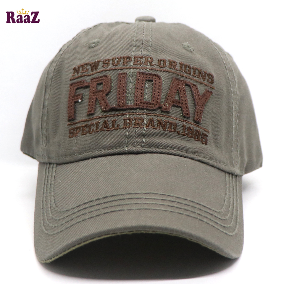Picture of Deep Green Friday Bold Solid Logo Imported Wash Cap