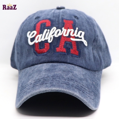 Picture of Blue CA California Logo Wash Imported Baseball Cap