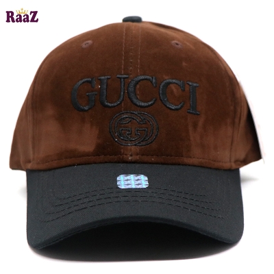 Picture of GG Black And Deep Brown Export Velvet Baseball Cap For Men