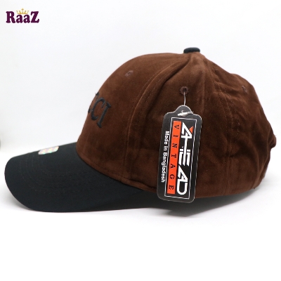 Picture of GG Black And Deep Brown Export Velvet Baseball Cap For Men