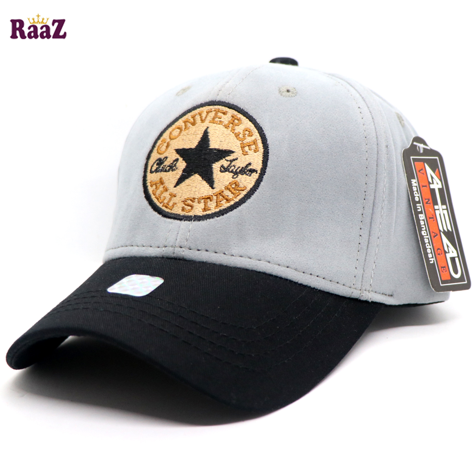 Picture of CONVERSE Black And Silver Export Velvet Baseball Cap For Men