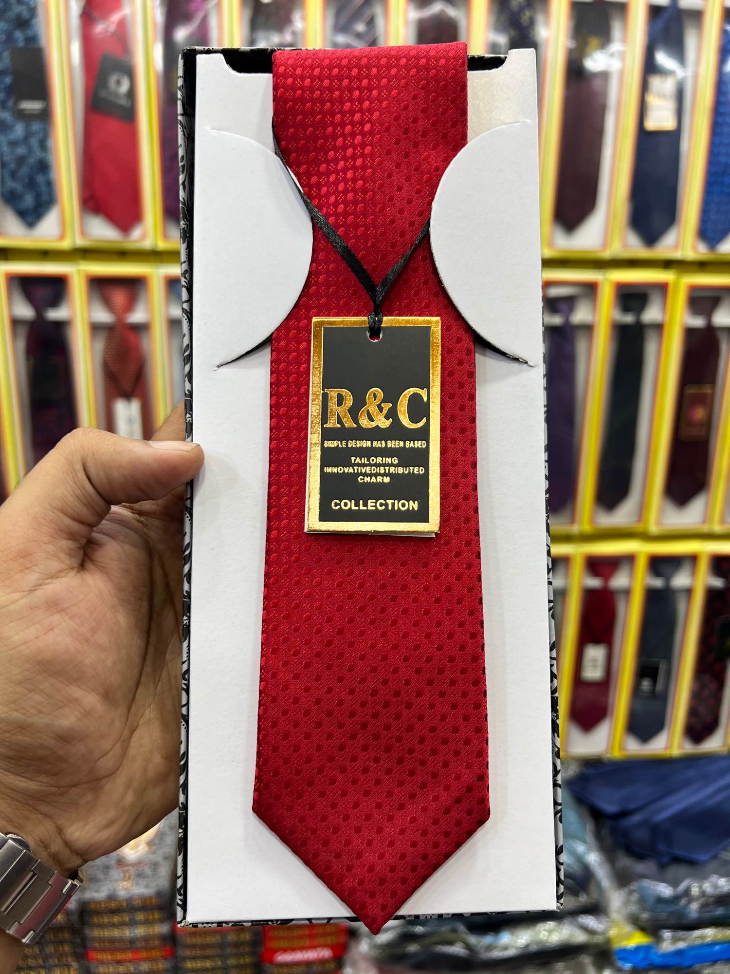 Picture of Red Fashion Formal Tie For Men