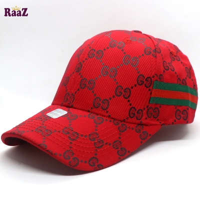 Picture of Maroon GG logo Cotton Curved Visor Cap