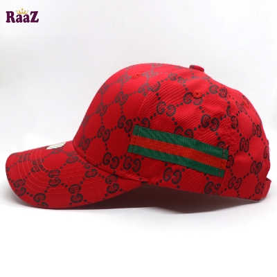 Picture of Maroon GG logo Cotton Curved Visor Cap