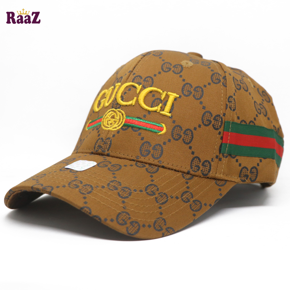 Picture of Brown Embroidery logo Cotton Curved Visor Cap